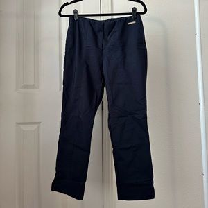 Navy blue trousers